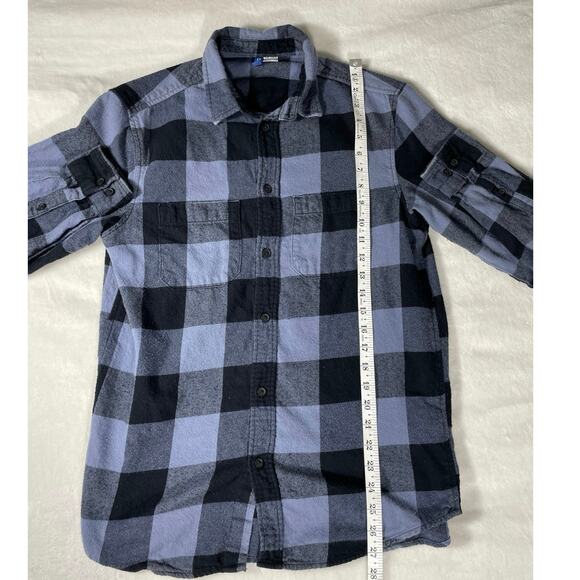 H&M Blue Black Plaid Flannel Shirt Men’s Small - Picture 4 of 5